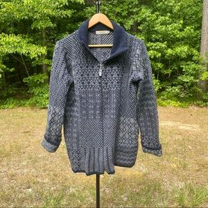 A. IDA Made in Italy women’s XL extra large zipper wool cardigan sweater jacket